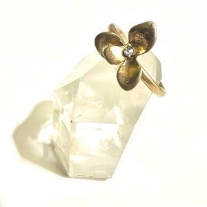 Vintage Gold-Tone Flower Ring